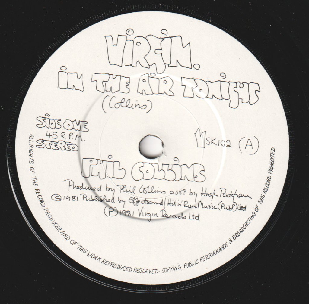 Phil Collins - In The Air Tonight - 7 Inch