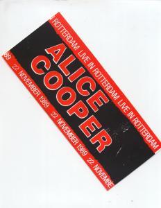 Alice Cooper - Rotterdam 22/11/89 - Sticker