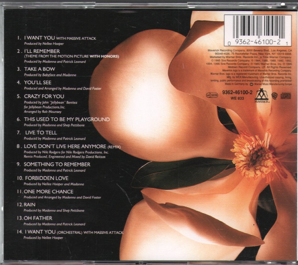 Madonna - Something To Remember - Cd