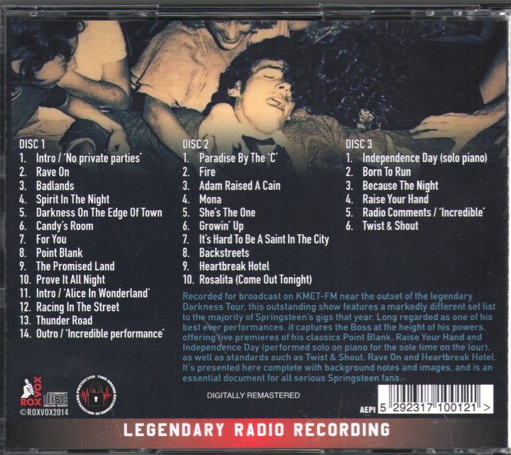 Bruce Springsteen - Roxy Theater, West Hollywood July 7, 1978 - Cd Set