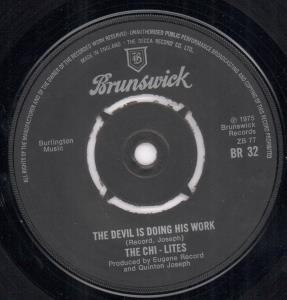 Chi-Lites - Devil Is Doing His Work - 7 Inch