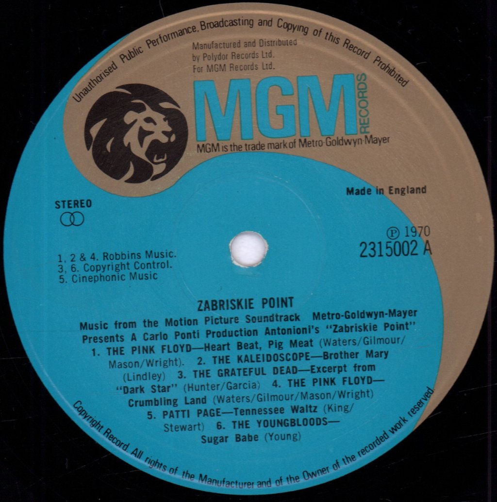 Zabriskie Point - Soundtrack - Lp