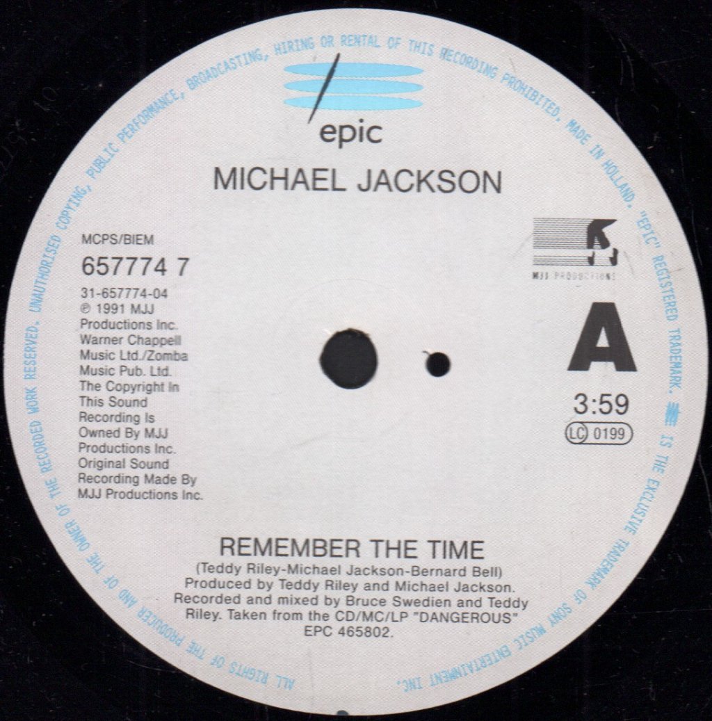 Michael Jackson - Remember The Time - 7 Inch