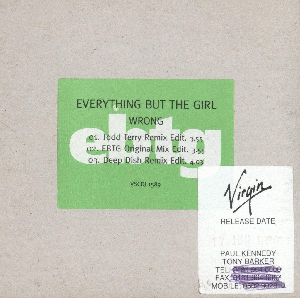 Everything But The Girl - Wrong - Cd