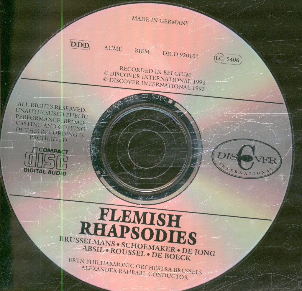 BRTN Philharmonic Orchestra Brussels, Alexander Rahbari - Flemish Rhapsodies - Cd