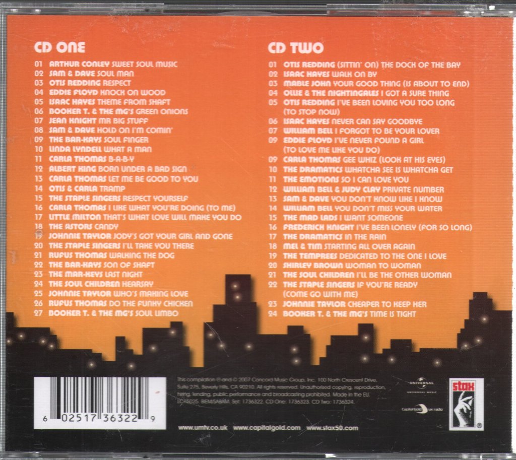 Various Artists - Sweet Soul Music : The Best Of Stax - Double Cd