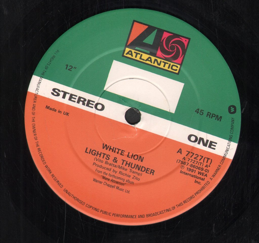 White Lion - Lights And Thunder - 12 Inch