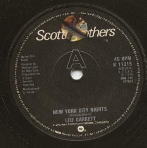 Leif Garrett - New York City Nights - 7 Inch