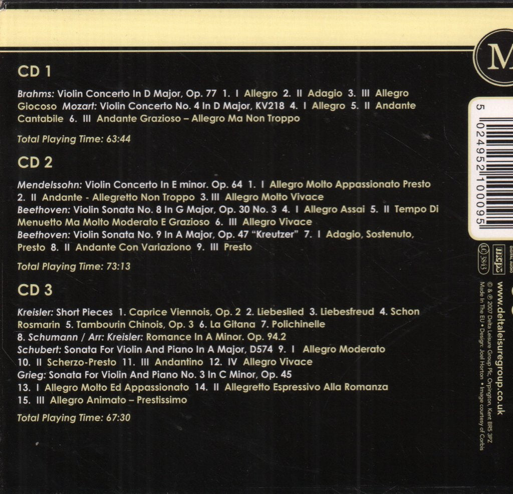 Fritz Kreisler - Masterclass - Triple Cd
