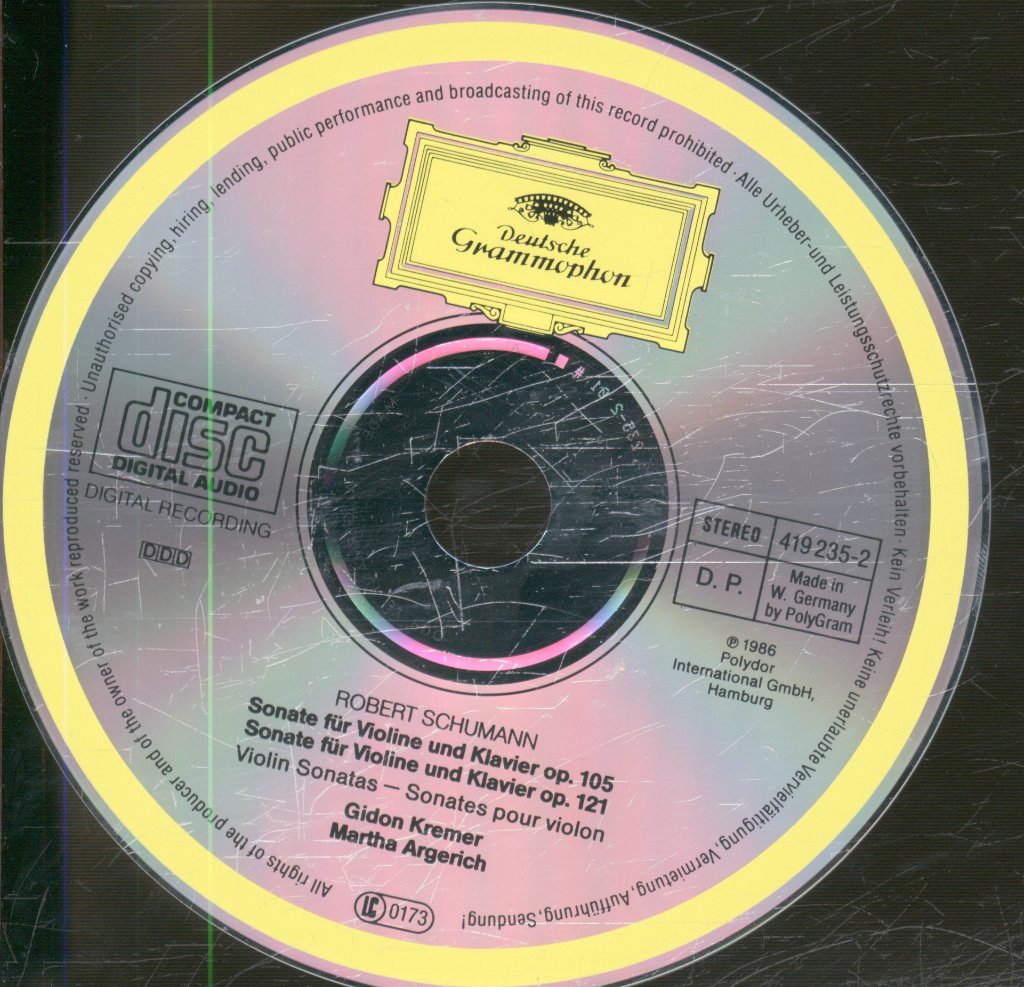 Gidon Kremer · Martha Argerich - Schumann - Violinsonaten Nos. 1 & 2 - Cd