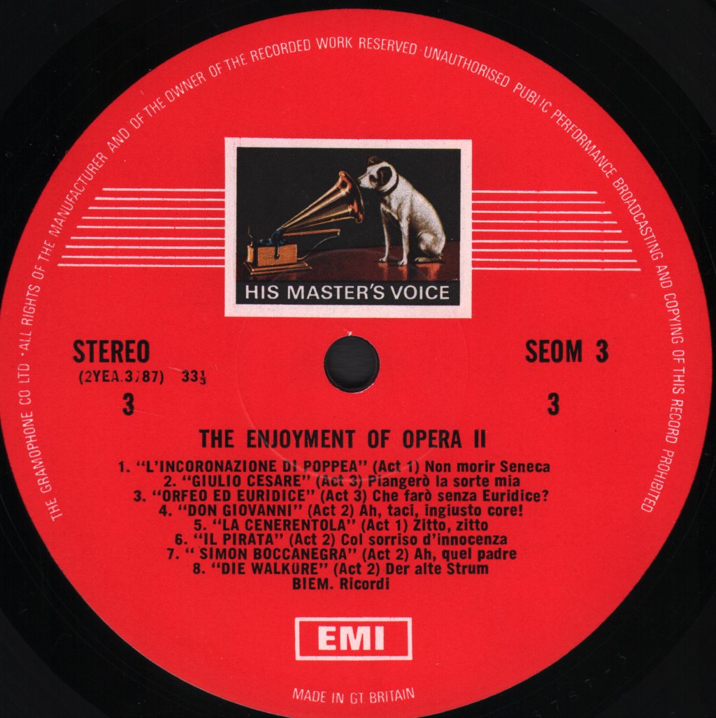 Various Artists - Enjoyment Of Opera 2 - Lp
