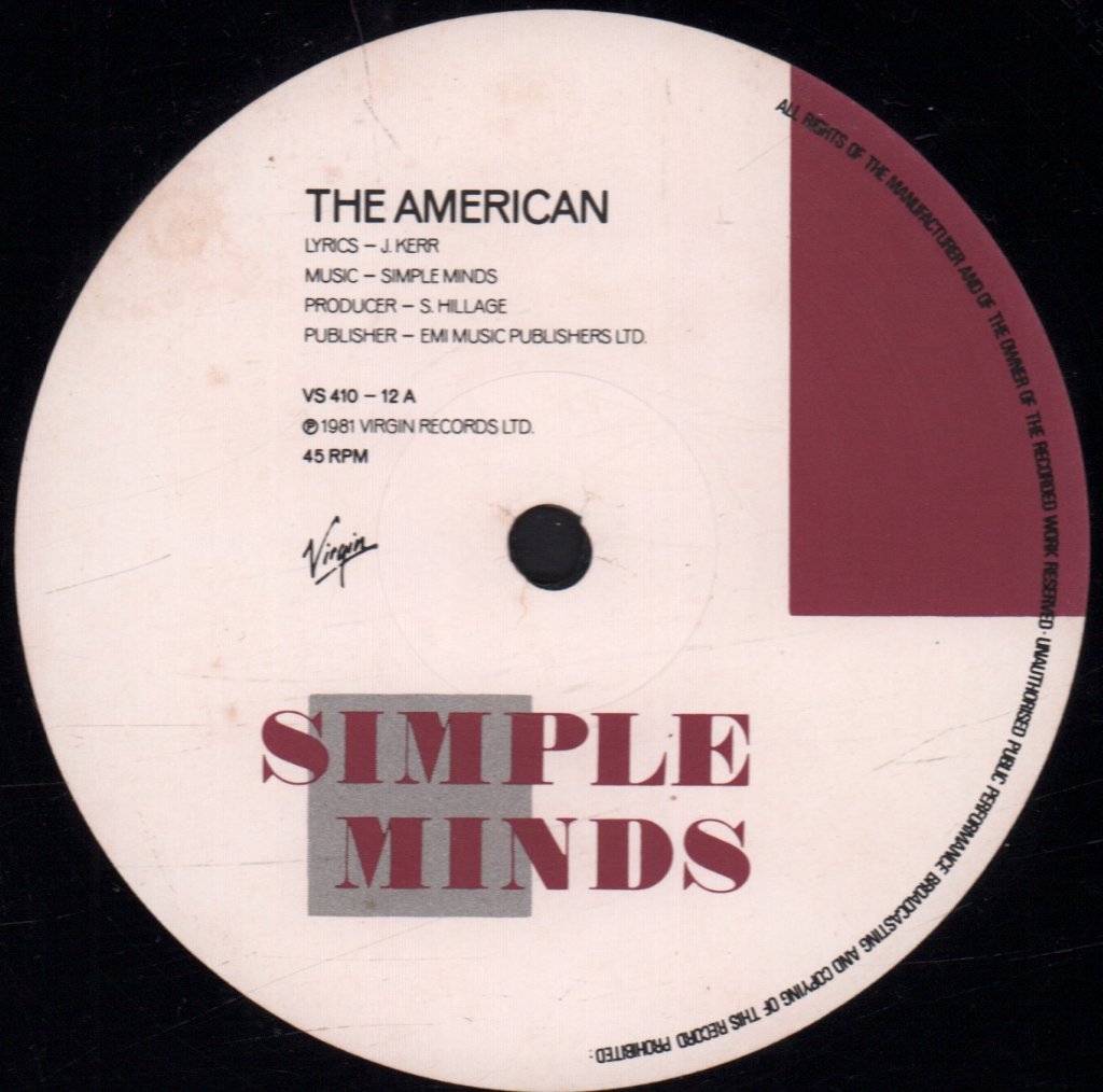 Simple Minds - American - 12 Inch