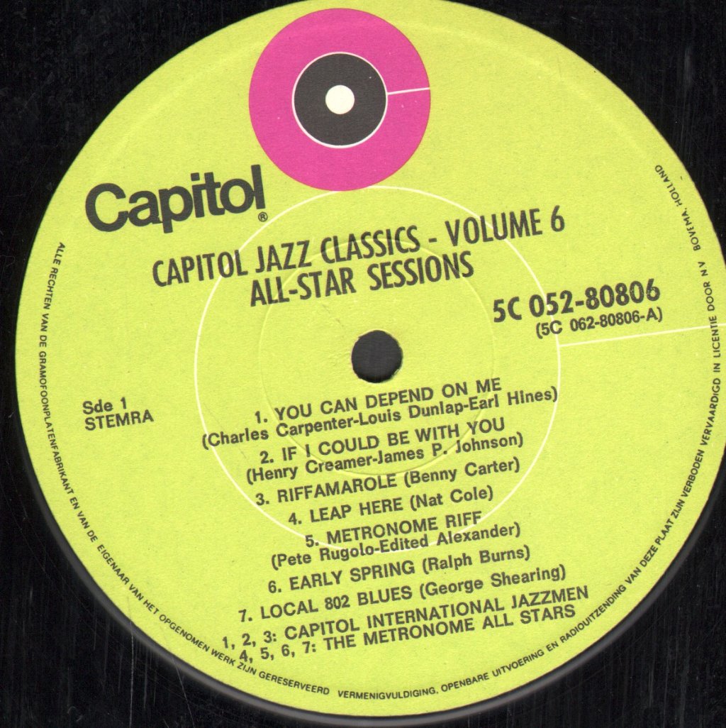 Capitol Jazz Classics Vol. 6 - All Star Sessions - Lp