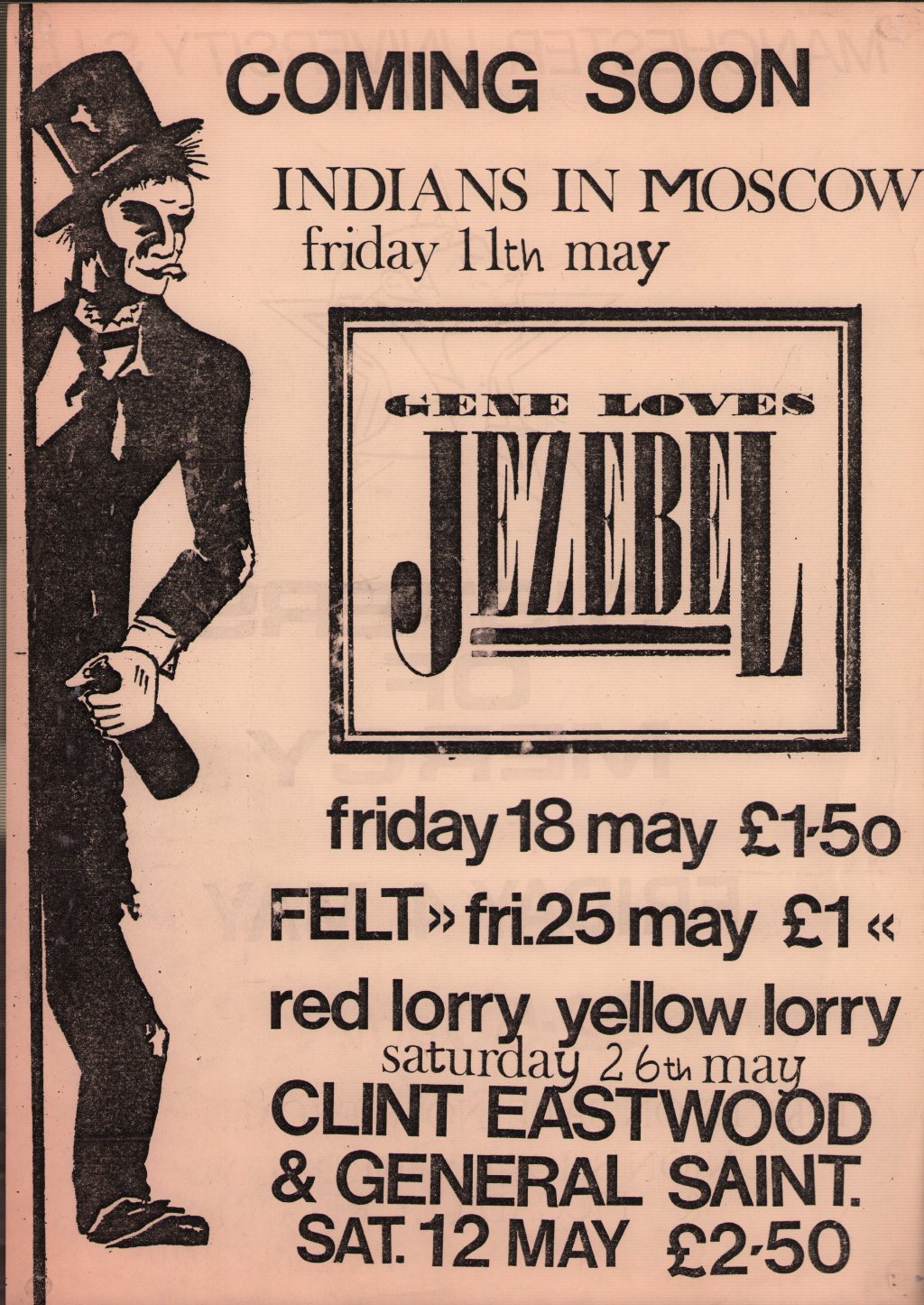 Sisters Of Mercy - Manchester University Student Union 4th May 1984 - Flyer