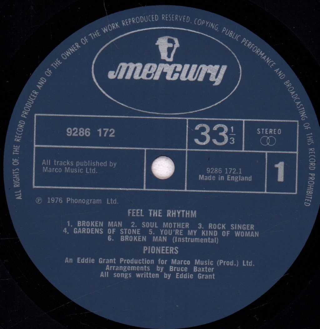 Pioneers (Reggae Group) - Feel The Rhythm - Lp