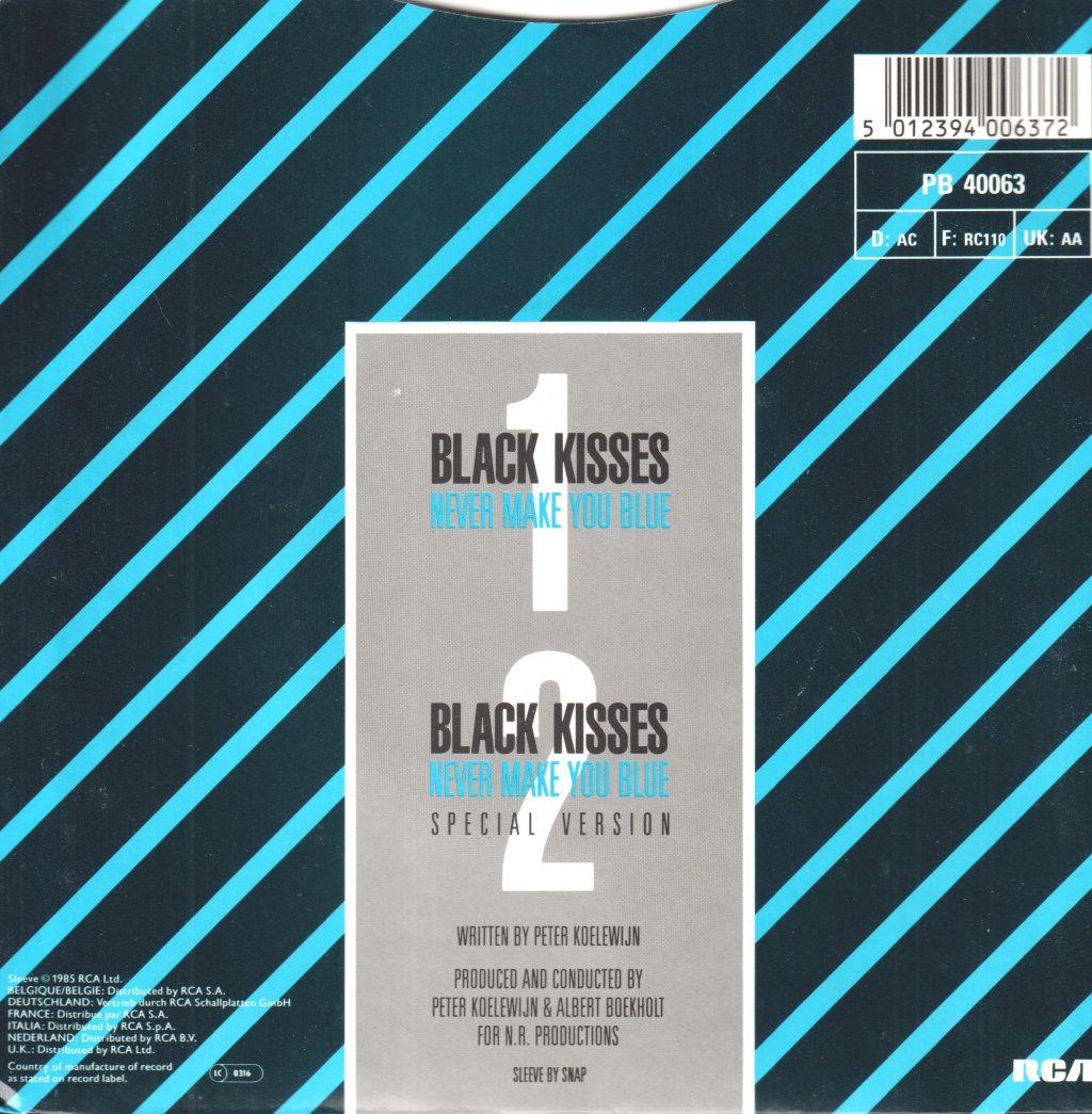 Curtie And The Boombox - Black Kisses (Never Make You Blue) - 7 Inch