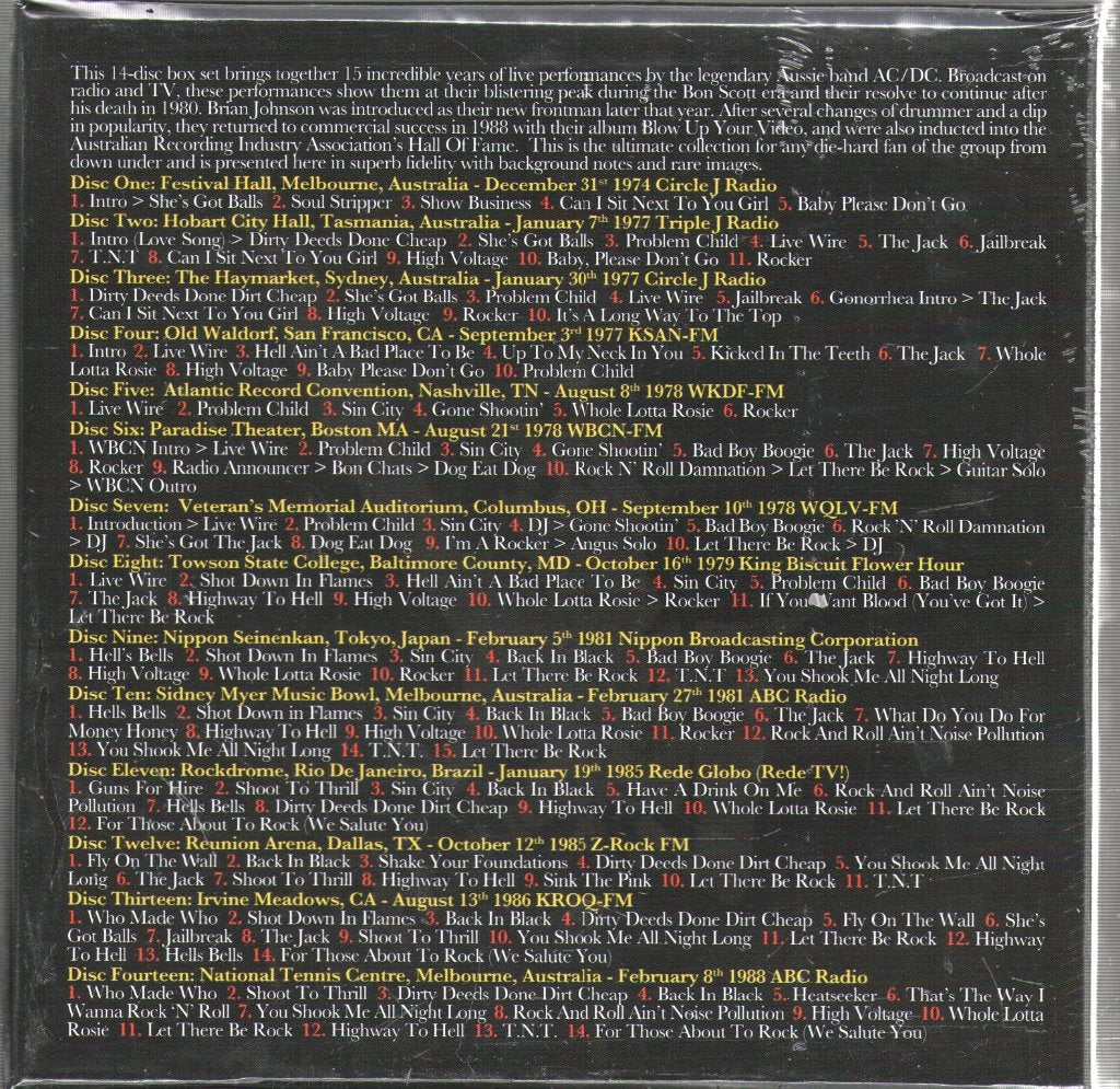 AC/DC - Broadcast Collection 1974 - 1988 - Cd Set