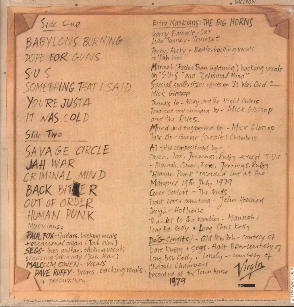 Ruts - Crack - Lp
