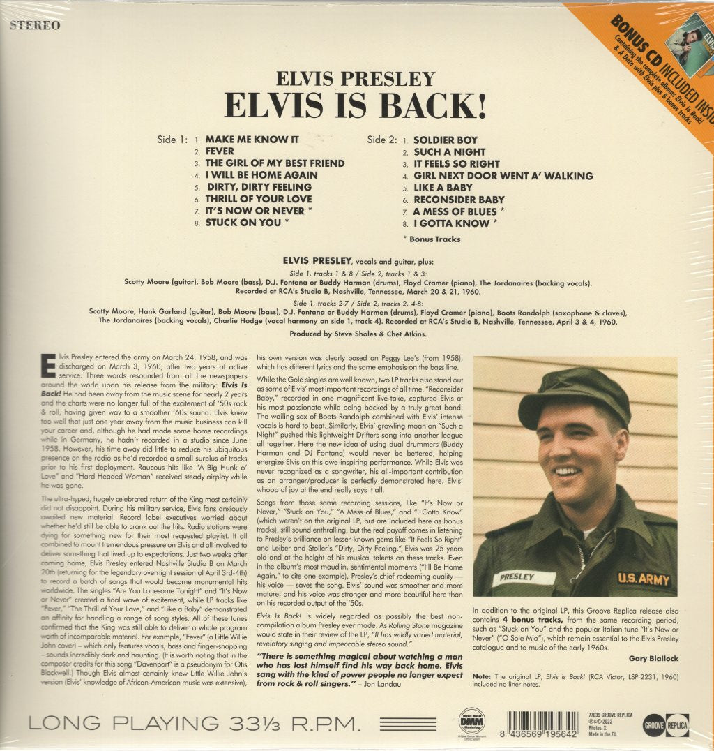 Elvis Presley - Elvis Is Back! - Lp
