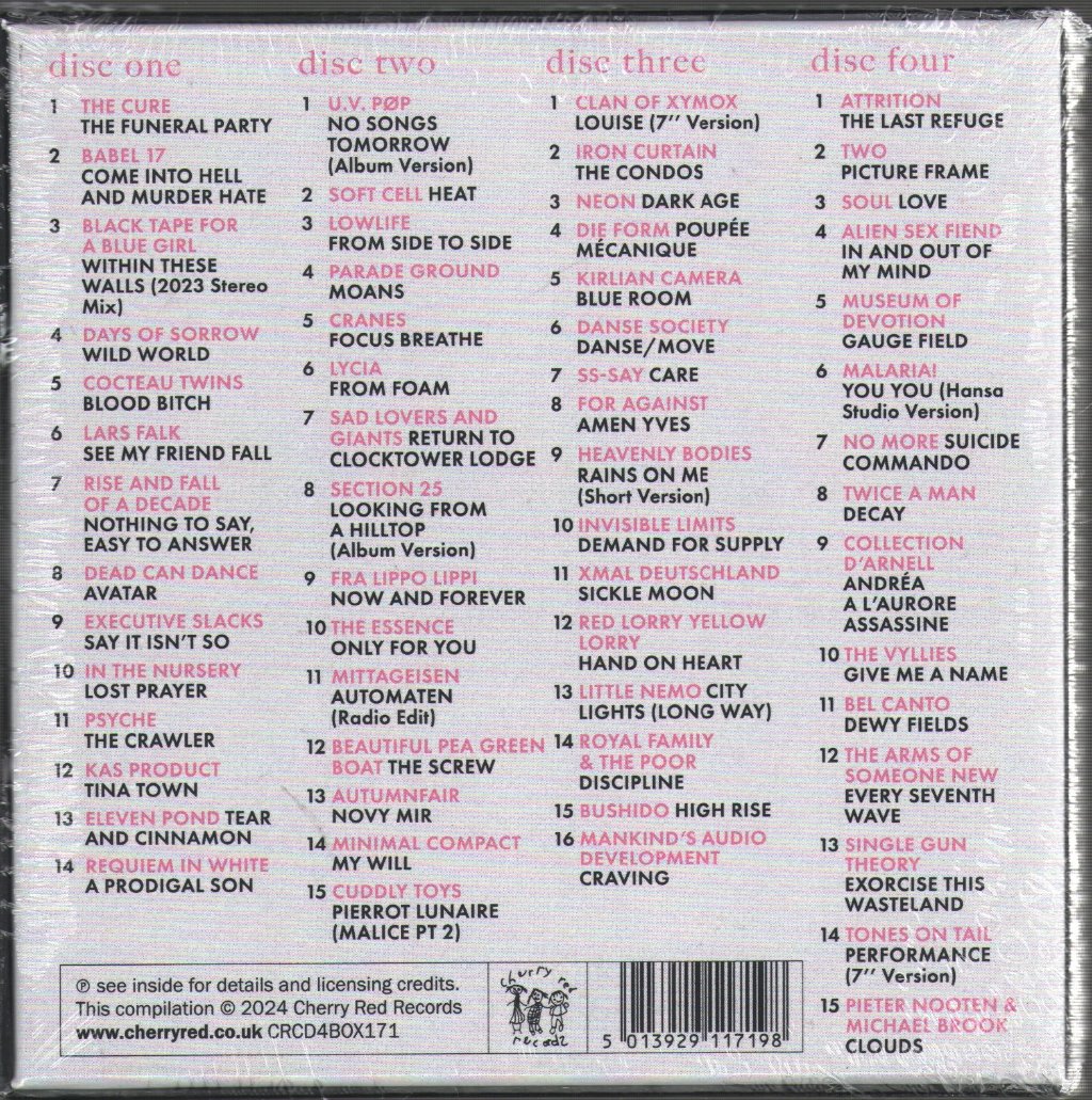 Various Artists - No Songs Tomorrow: Darkwave, Ethereal Rock And Coldwave 1981–1990 - Cd Set