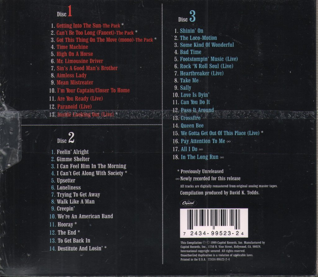 Grand Funk Railroad - Thirty Years Of Funk 1969-1999 The Anthology - Triple Cd