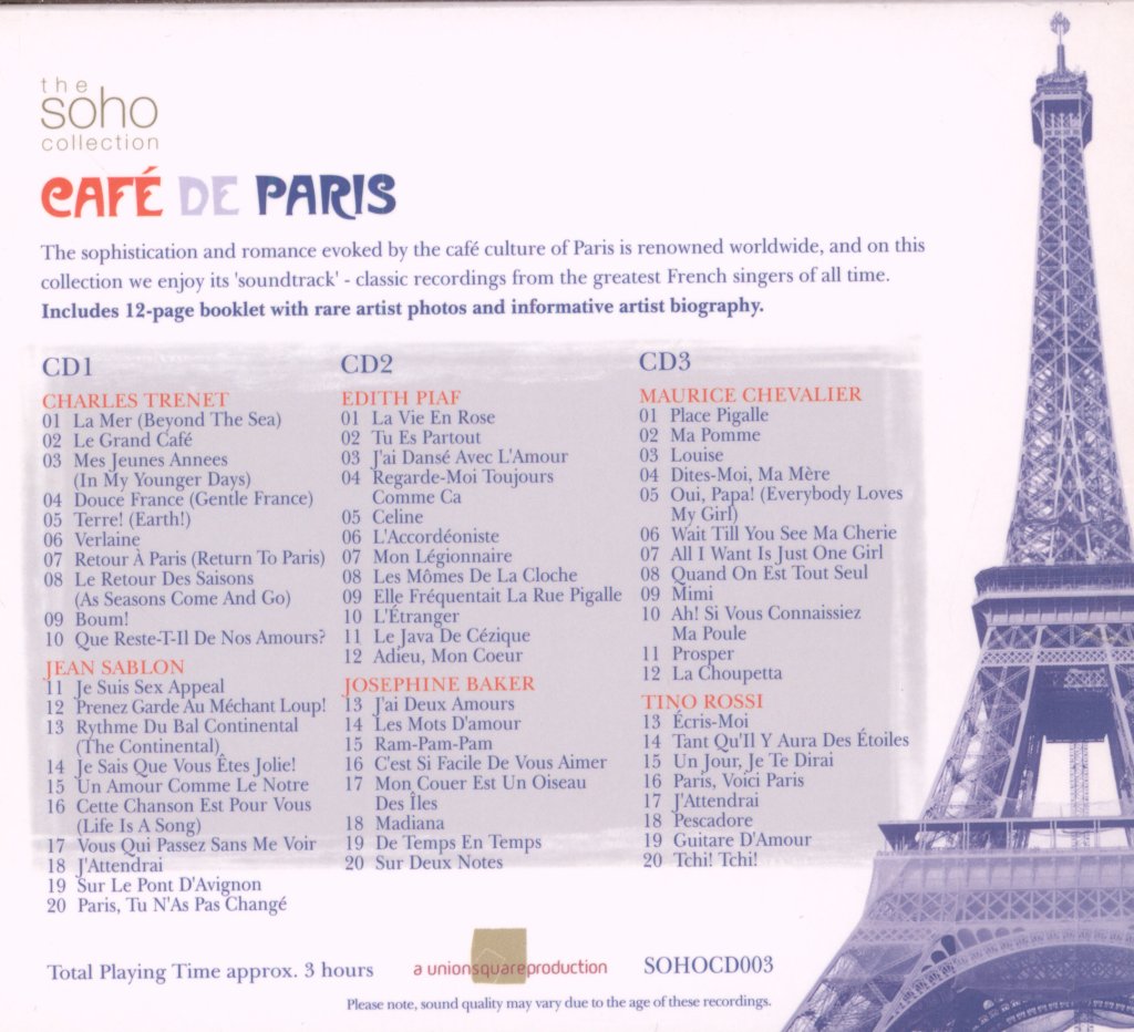 Various Artists - Café De Paris - Cd Set