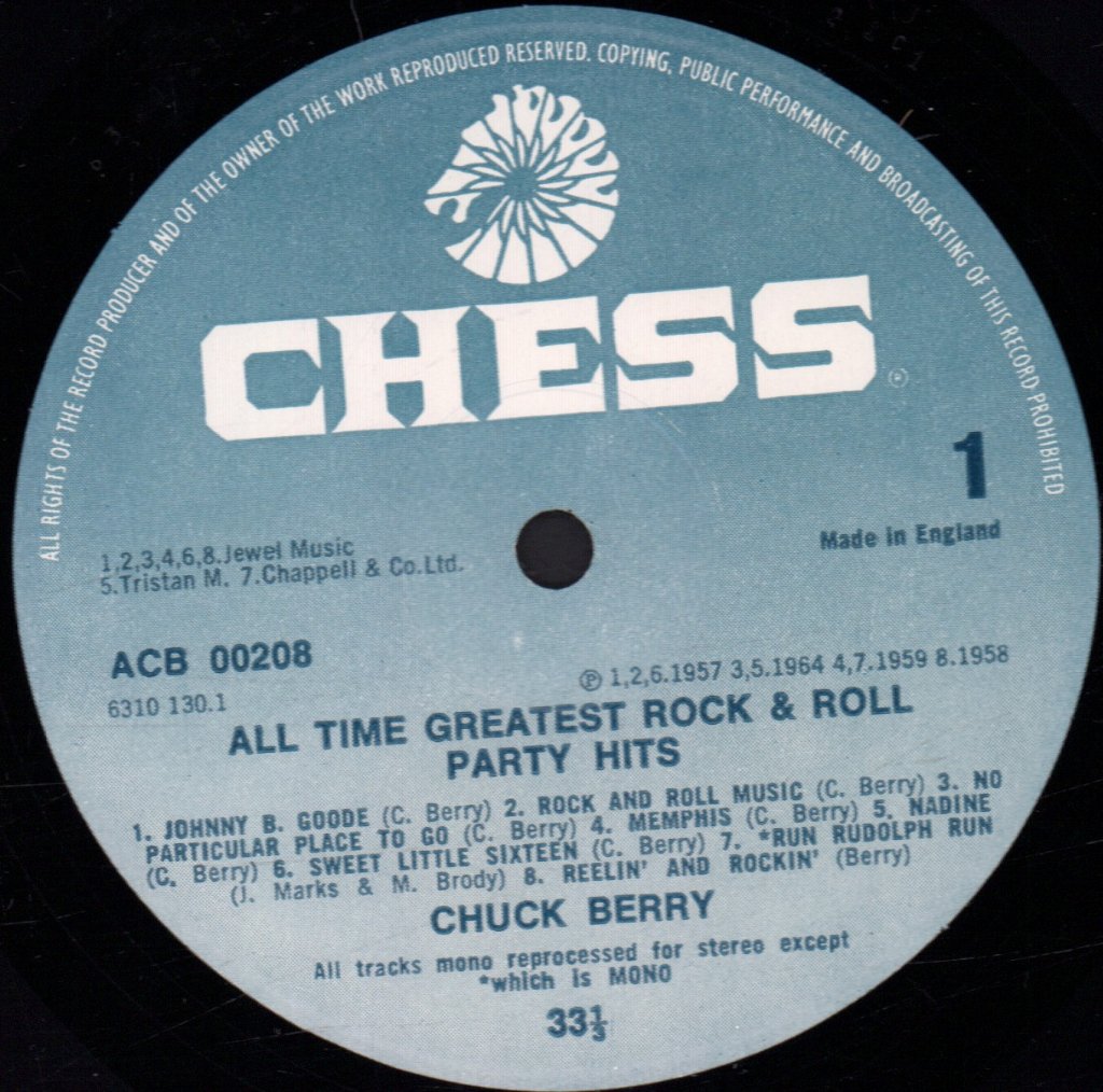 Chuck Berry - All Time Greatest Rock And Roll Party Hits - Lp