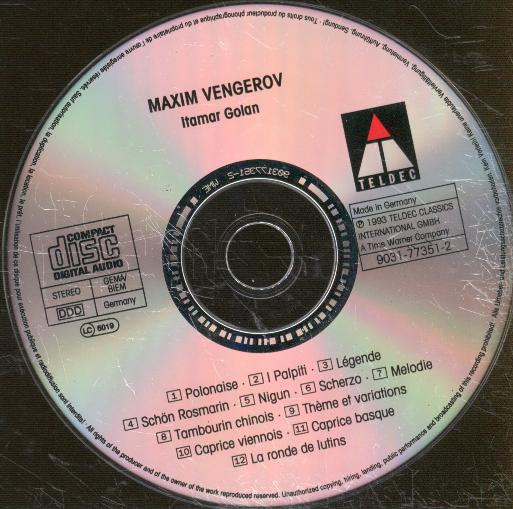 Maxim Vengerov - Itamar Golan - Virtuoso Vengerov - Cd