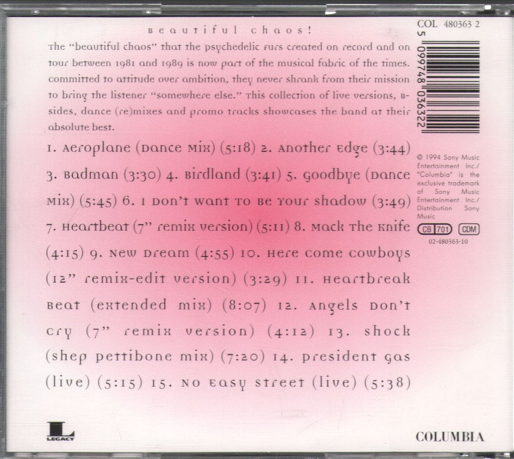 Psychedelic Furs - Here Came The Psychedelic Furs: B-Sides & Lost Grooves - Cd