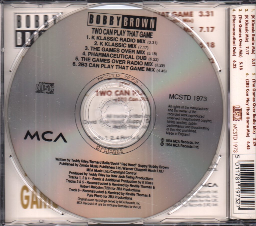 Bobby Brown - Two Can Play That Game - Cd