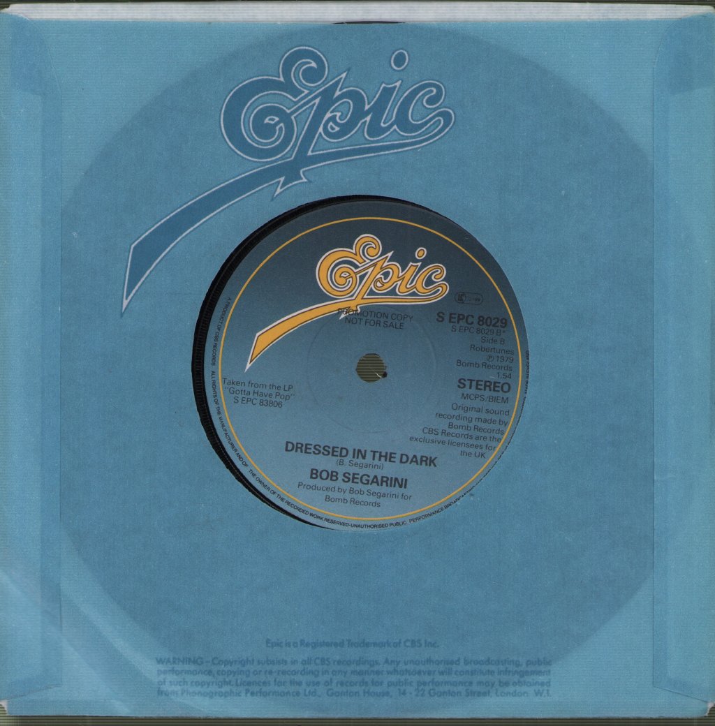 Bob Segarini - Livin' In The Movies - 7 Inch
