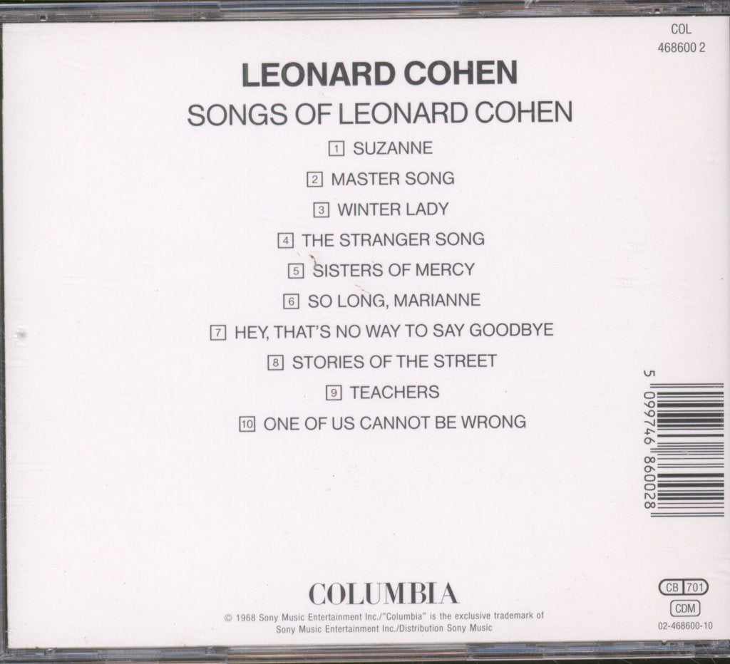 Leonard Cohen - Songs Of Leonard Cohen - Cd