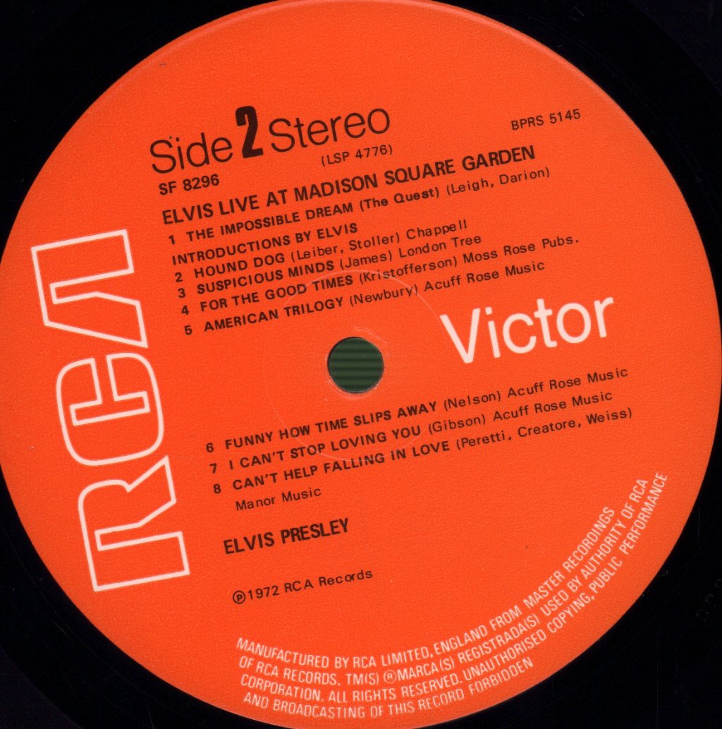 Elvis Presley - As Recorded At Madison Square Garden - Lp