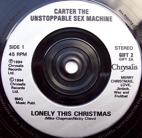 Carter The Unstoppable Sex Machine - Lonely This Christmas - 7 Inch