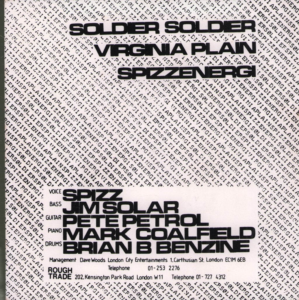 Spizzenergi - Soldier Soldier - 7 Inch