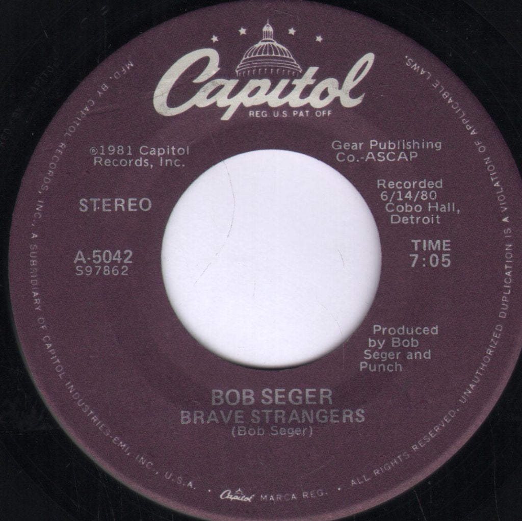Bob Seger - Tryin' To Live My Life Without You - 7 Inch