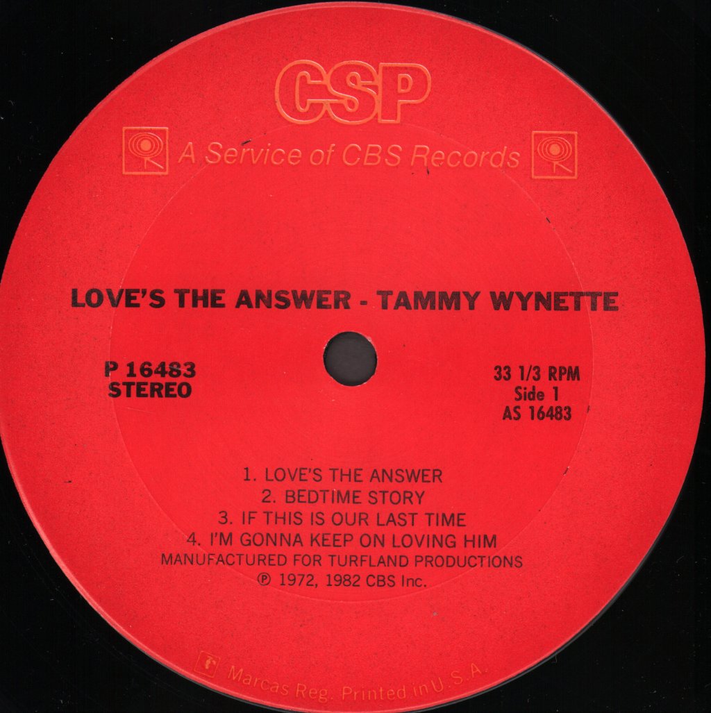 Tammy Wynette - Love's The Answer! - Lp