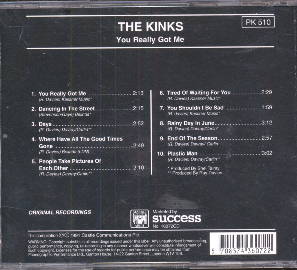 Kinks - You Really Got Me - Cd