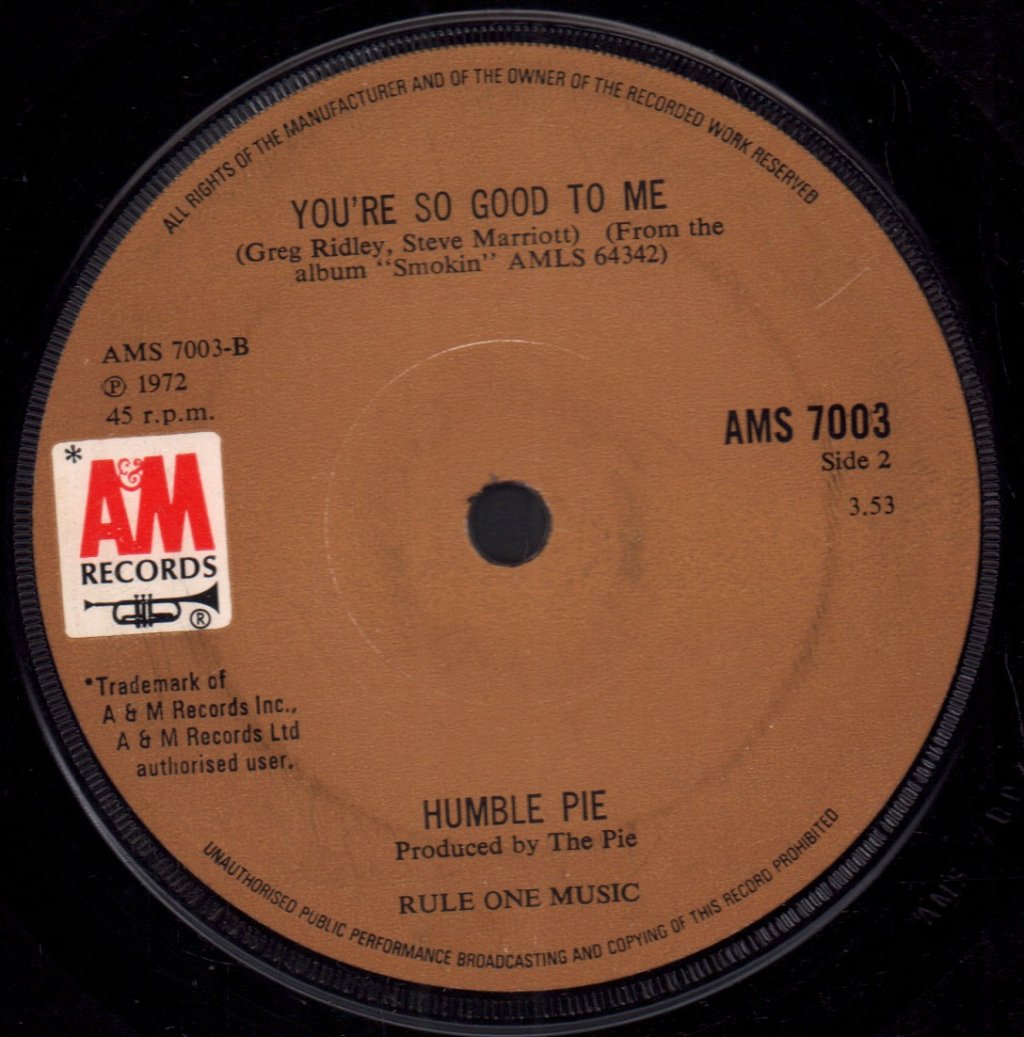 Humble Pie - Hot N Nasty - 7 Inch
