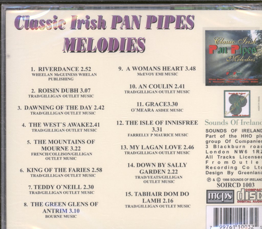Various Artists - Classic Irish Pan Pipes Melodies - Cd