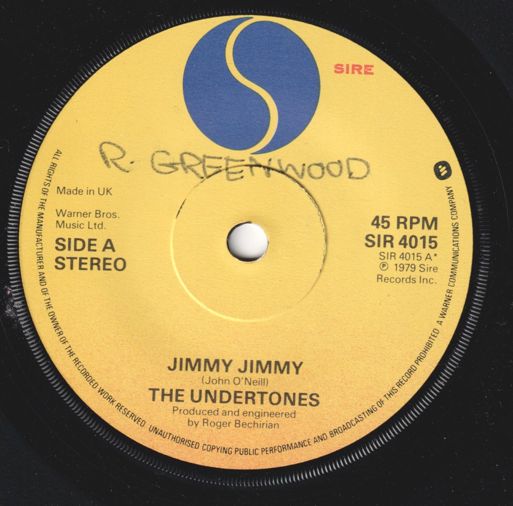 Undertones - Jimmy Jimmy - 7 Inch