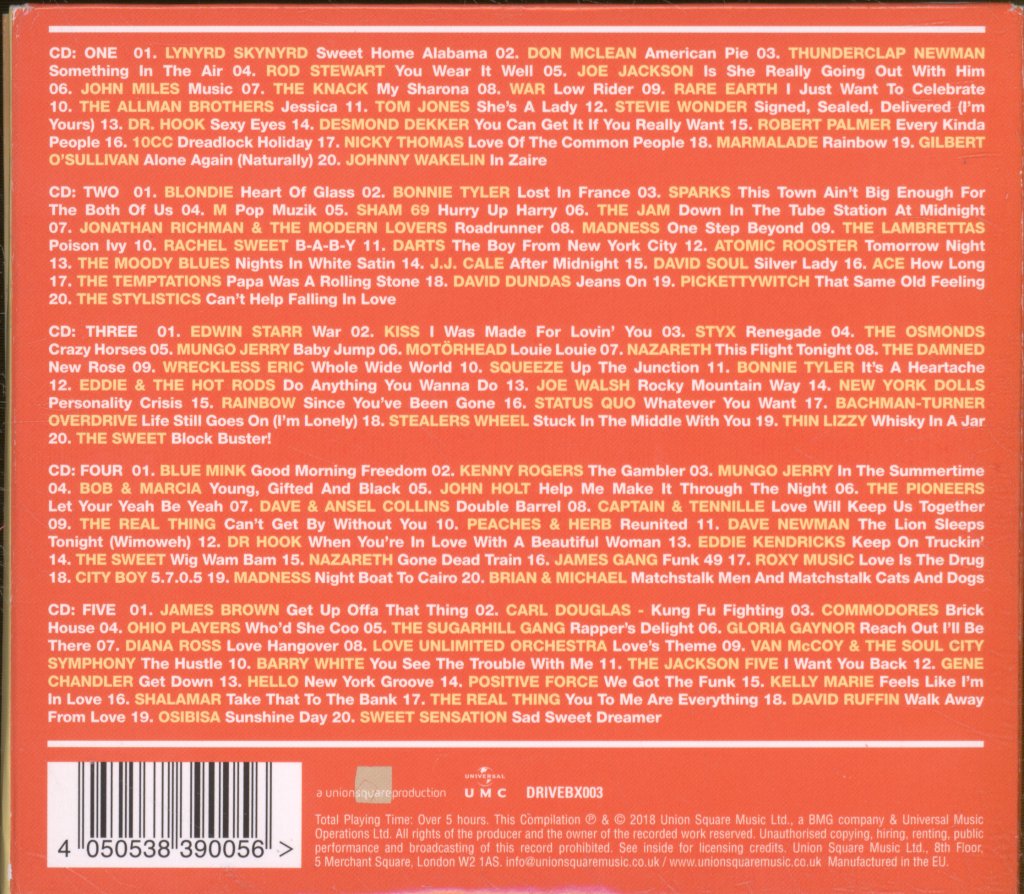 Various Artists - Driven By The 70s - 100 Essential Driving Songs - Cd Set