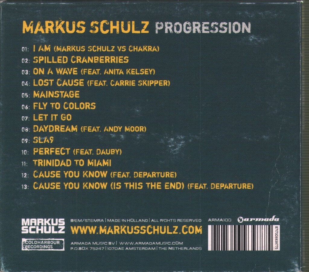 Markus Schulz - Progression - Cd