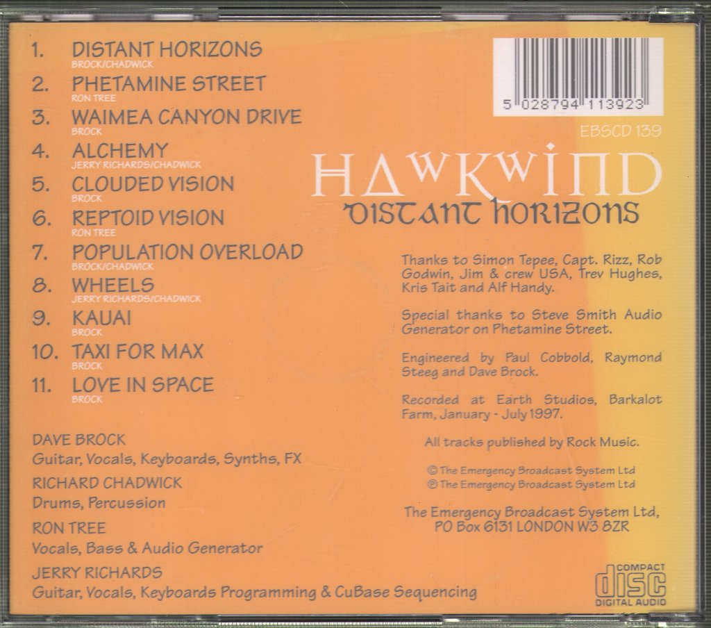 Hawkwind - Distant Horizons - Cd