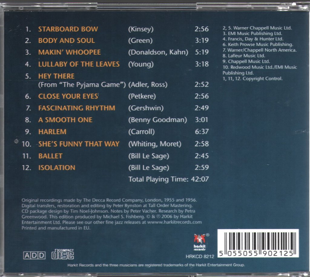 Tony Kinsey Quartet - Fascinating Rhythm - Cd