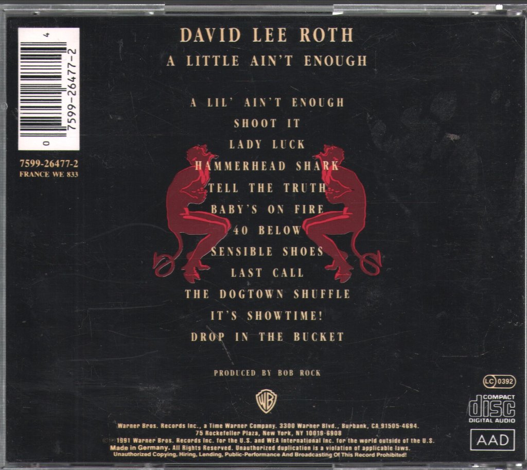 David Lee Roth - A Little Ain't Enough - Cd