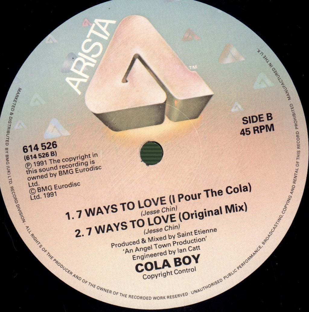 Cola Boy - 7 Ways To Love - 12 Inch