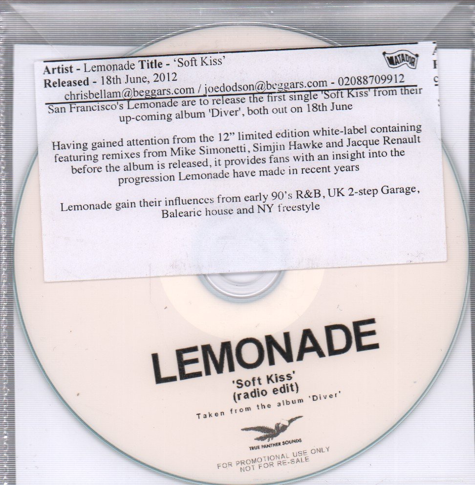 Lemonade - Soft Kiss - Cdr
