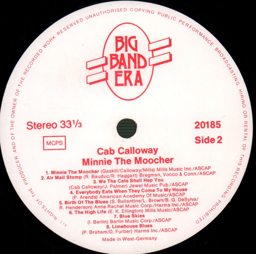 Cab Calloway - Minnie The Moocher - Lp