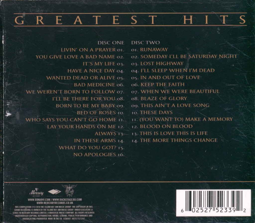 Bon Jovi - Greatest Hits - The Ultimate Collection - Cd Set